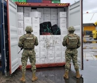 Asegura SEMAR 100 kilos de cocaína en el Puerto de Manzanillo