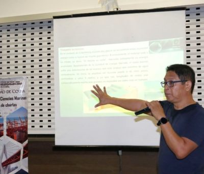 Expone académico qué son los tsunamis y qué hacer en caso de presentarse, en Manzanillo