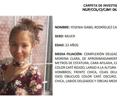 Activan Alerta Alba para localizar a Yesenia Isabel Rodríguez