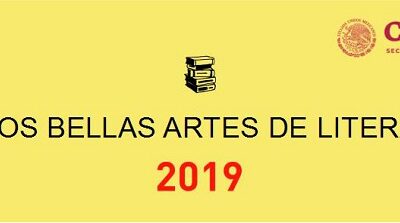 Anuncian Premios Bellas Artes de Literatura 2019