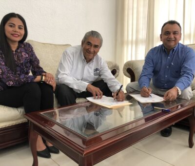 Felipe Cruz y Rector de la Multitécnica Profesional Firman Convenio de Colaboración