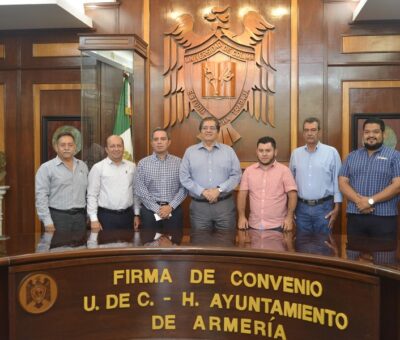 Trabajarán UdeC y Ayuntamiento de Armería para beneficiar a la sociedad