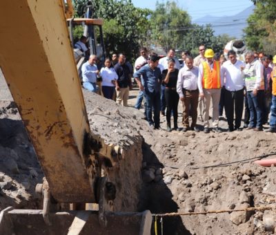 Felipe Cruz y Gobernador del Estado Supervisan Obra de Colector Pluvial en Colonia Lindavista    