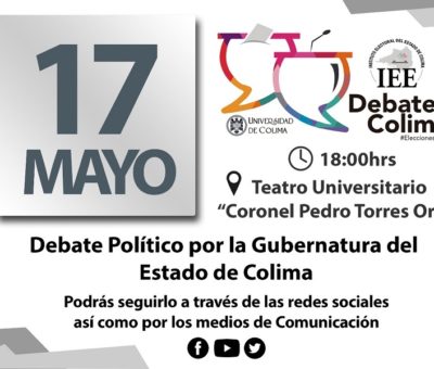 Invita el IEE a ver y escuchar el Debate Político por la Gubernatura el próximo lunes a las 6 de la tarde