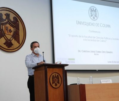 Comparte rector aportaciones a Colima de la Facultad de Ciencias Políticas y Sociales