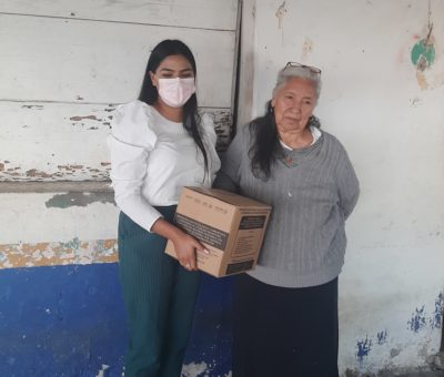 Entrega DIF Municipal despensas en Cuauhtémoc y en comunidades