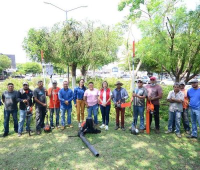 Ayuntamiento de Colima entrega nuevas herramientas para mantenimiento de jardines