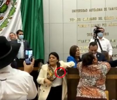 Sobrina de López Obrador roba celulares a diputado