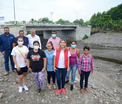 Ayuntamiento de Colima entrega muros de contención sobre el Río Colima