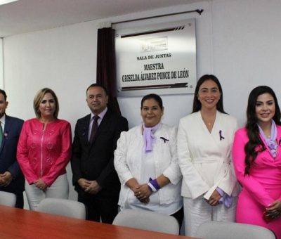 LX Legislatura devela placa en sala de juntas “Griselda Álvarez Ponce de León”