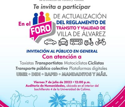 Invita la Villa a Foro Abierto sobre Movilidad