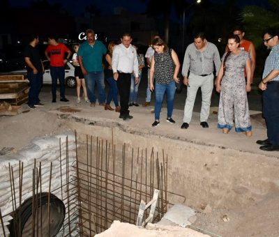 Reabren parcialmente la calle Prolongación Hidalgo, donde se construye colector pluvial