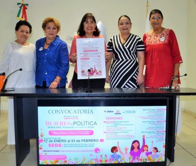 Invitan IEEC y Mujeres Agentes de Cambio a aspirantes a candidaturas locales a participar en el taller “Mujeres y Política”