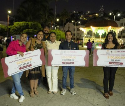 Premia la alcaldesa Griselda Martínez a ganadores del concurso de la “Caravana Acuática Manzanillo 2023”