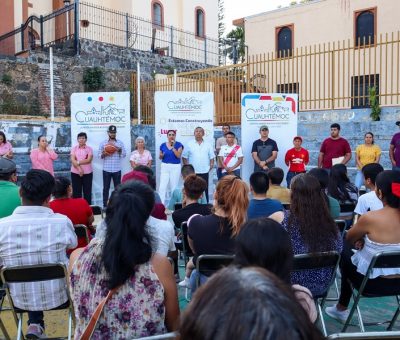 En Cuauhtémoc, inician rehabilitación de la Cancha de Barrios