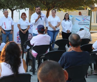 Recibe Nazario respaldo vecinal de las colonias Real del Valle y Cofradía de Juárez en Tecomán