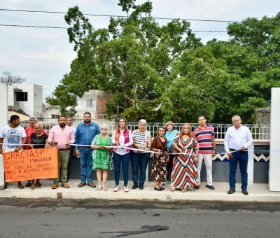 Margarita Moreno hace entrega del nuevo puente de la calle Dr. Miguel Galindo