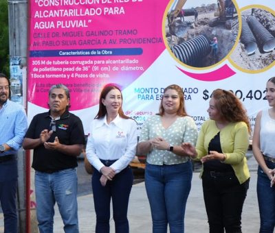 Inicia Tey construcción de nuevo colector pluvial