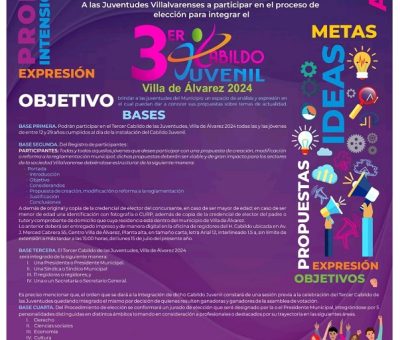 Invitan a juventudes villalvarenses a participar en el 3er Cabildo Juvenil 2024