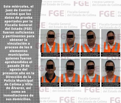 Vinculan a proceso a Policías Municipales por utilizar el cargo para proveer de información a grupos criminales