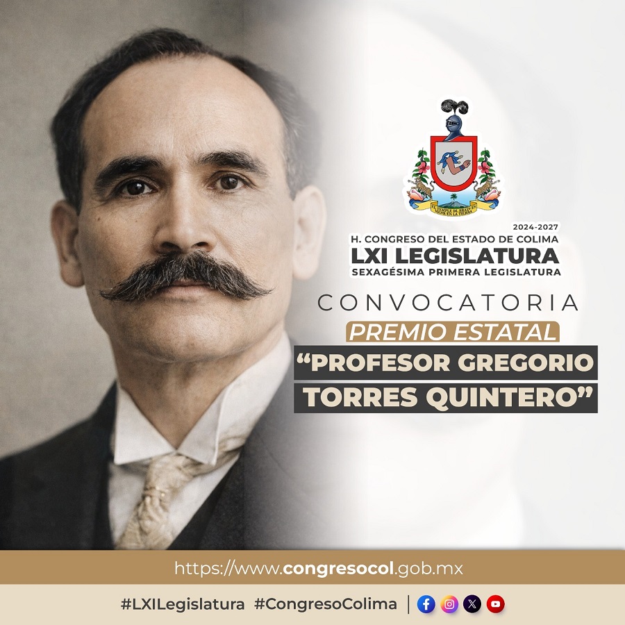 Invita Congreso a maestras y maestros a inscribirse al Premio Estatal “Profesor Gregorio Torres Quintero” 2026