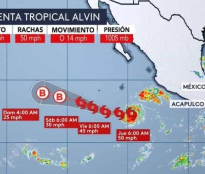 Se forma la tormenta tropical «Alvin» en el pacífico