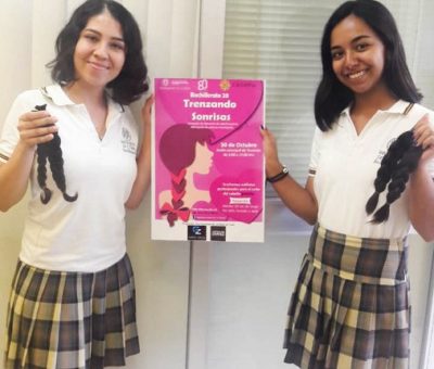 Alumnas del Bachillerato 20 donan cabello para pelucas oncológicas