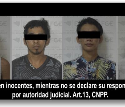 Caen 4 narcomenudistas mediante cateo en el centro de Armería