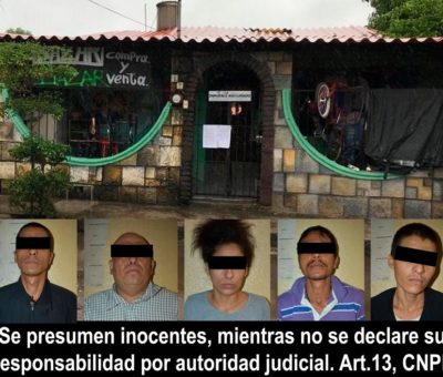 Caen 5 personas y aseguran droga en Villa de Álvarez