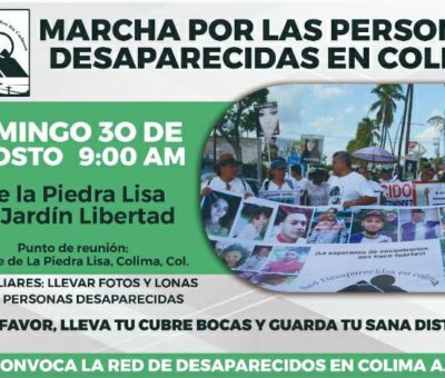 Este domingo habrá marcha por los desaparecidos en Colima