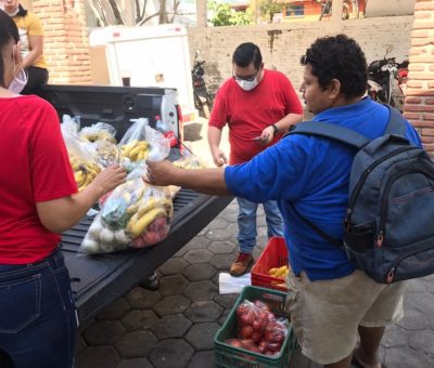 Beneficia Salvador Bueno a 300 familias con despensa de verduras a bajo costo