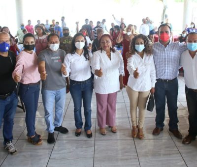 Liderazgos de izquierda en Tecomán se suman a campaña de Mely Romero