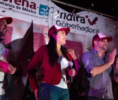 Con 93 mil votos colimenses,  Indira Vizcaíno de MORENA  se alza en la victoria