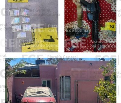 Un arma larga y narcótico, son asegurados durante cateo
