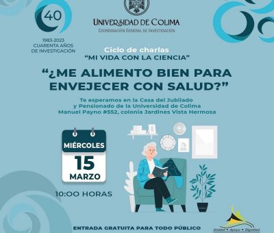 Invitan a charla “¿Me alimento bien para envejecer con salud?”