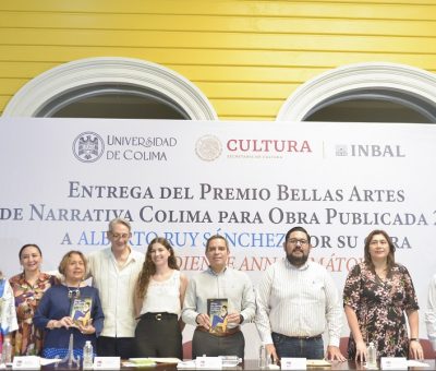 Entregan UdeC y el INBAL Premio Narrativa Colima 2022 al escritor Alberto Ruy Sánchez