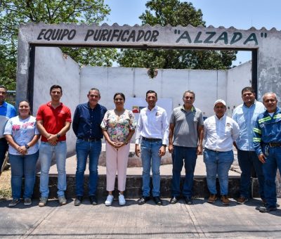 Inician rehabilitación de planta potabilizadora en Alzada