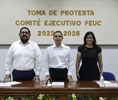 Rector toma protesta al nuevo Comité Ejecutivo de la FEUC