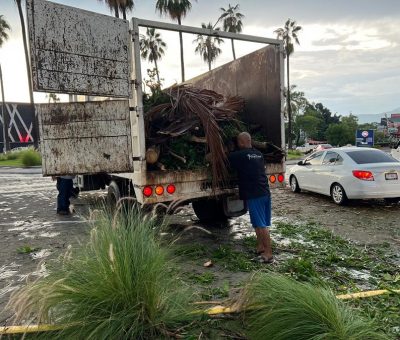 Ayuntamiento de Colima atiende afectaciones por lluvias la tarde de este domingo 