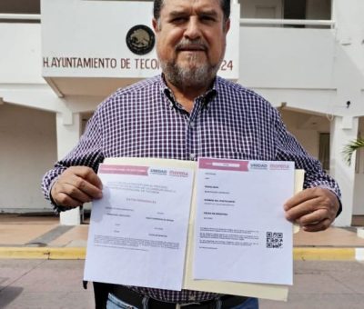 Serapio de Casas se registra para buscar candidatura a la alcaldía de Tecomán, por Morena
