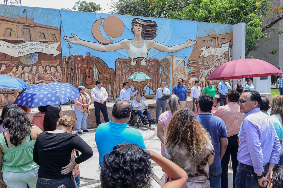 Revitalizan el mural “La Universidad”