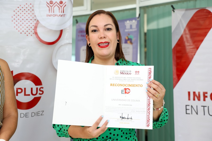 Reconoce el INFONAVIT a la UdeC como Empresa de Diez Plus, una vez más