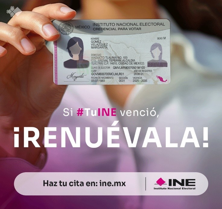 Al 31 de marzo de 2026, en Colima no han sido renovadas 8,940 credenciales para Votar con vigencia al 2025