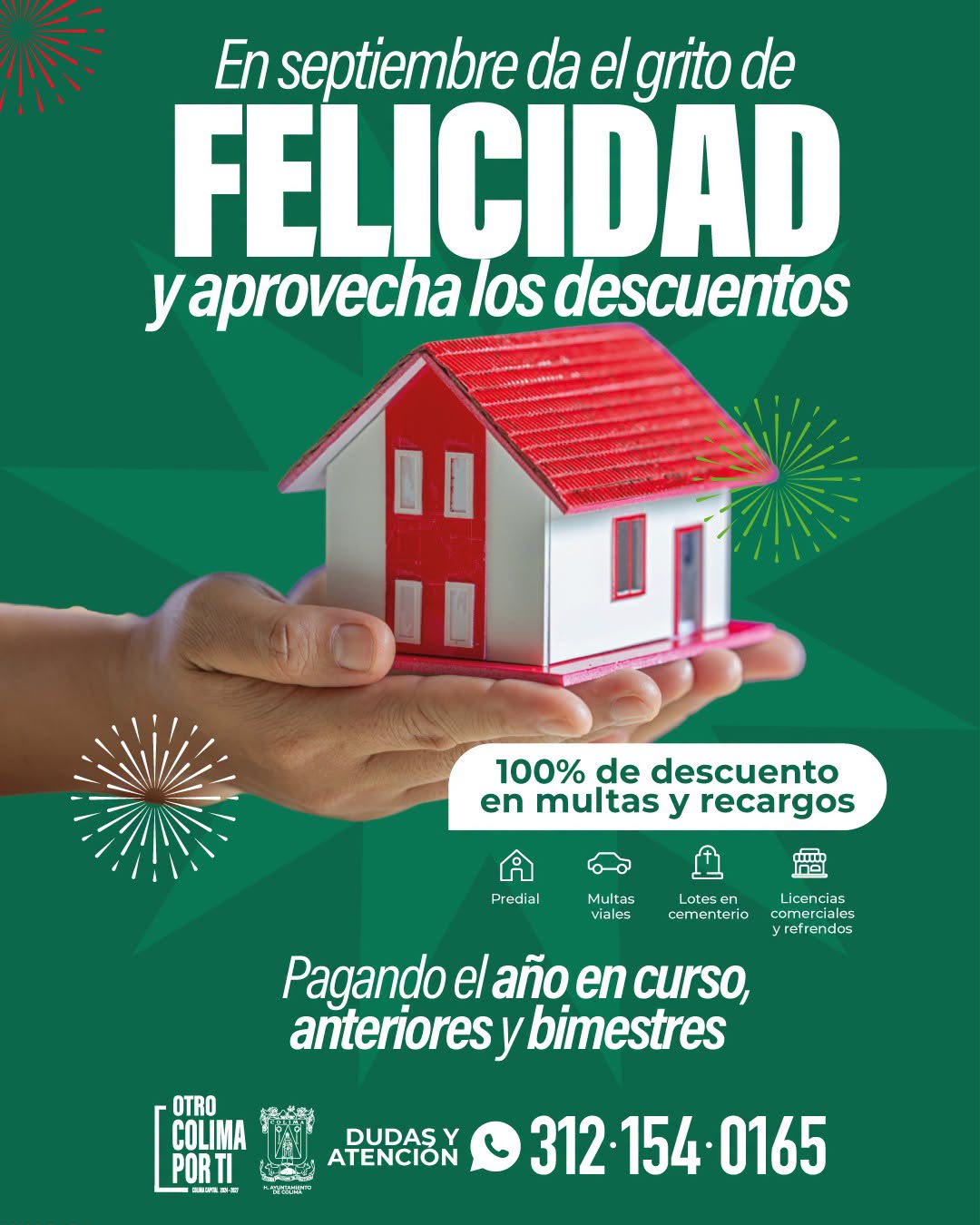 El Ayuntamiento de Colima ofrece descuentos del 100% en multas y recargos para regularizar pago de contribuciones en septiembre